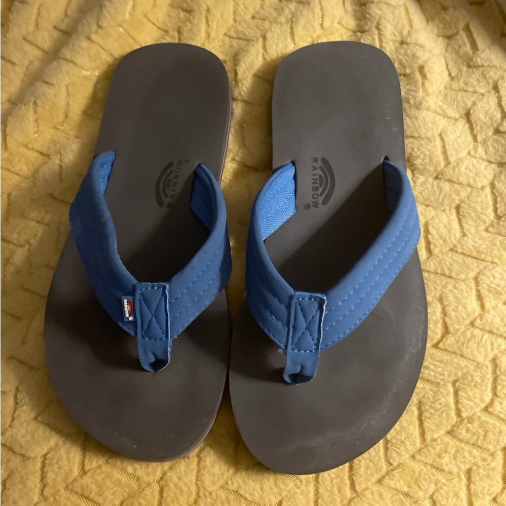 Rainbow Blue Flip-Flops